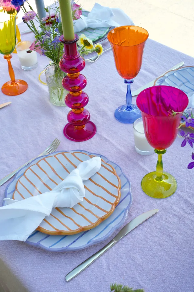 Table décorée en extérieur