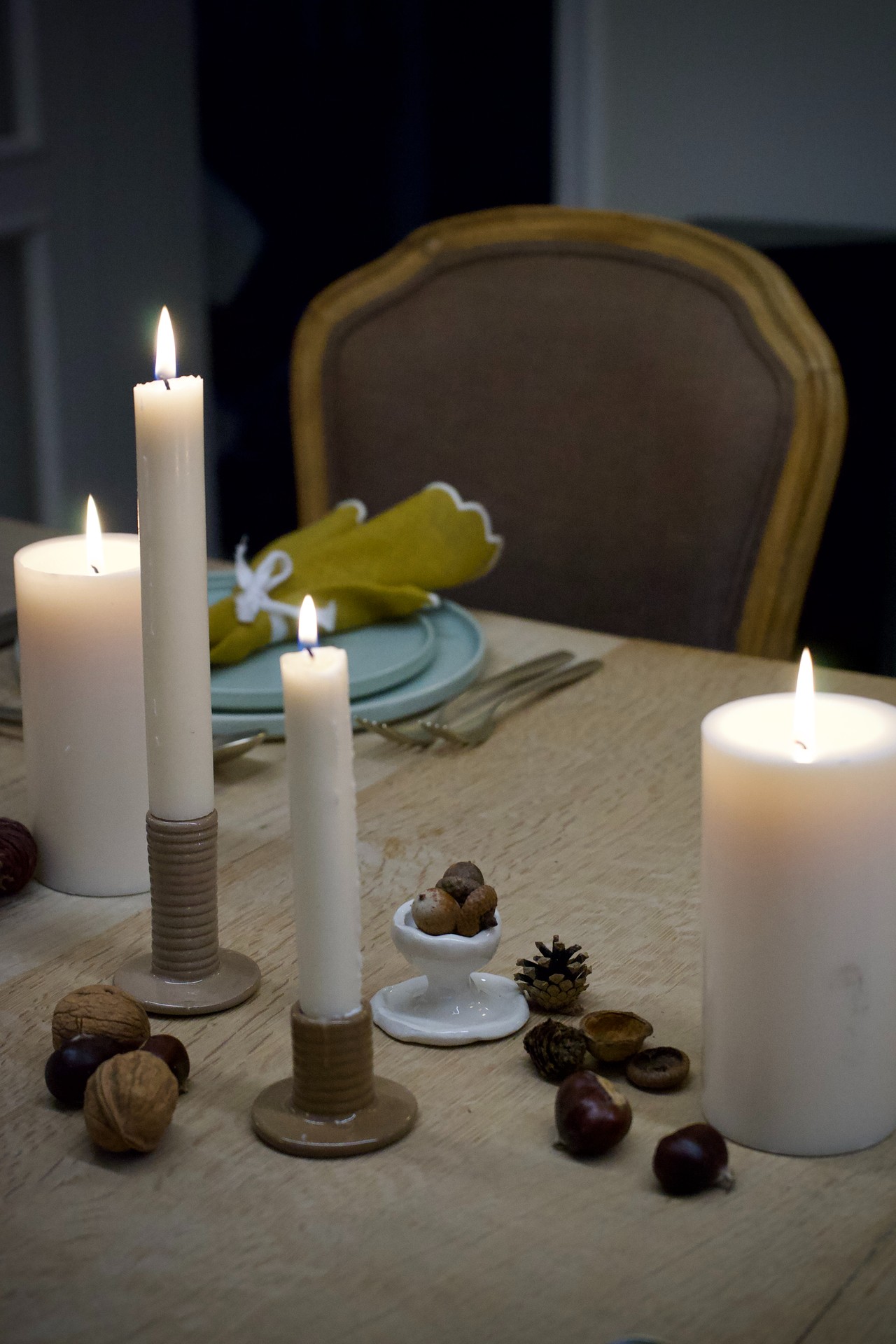Table décorée par Pistache Club avec une ambiance automnale